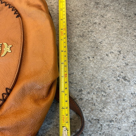 MCM Tan Leather Crossbody Bag with Elegant Chain Strap GUC minor stain bottom - Picture 15 of 16